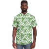 Aloha Net Short Sleeve Button Down Shirt - Green