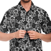 Hexabiscus Short Sleeve Button Down Shirt - Black