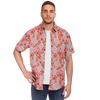 Hexabiscus Short Sleeve Button Down Shirt - Pink