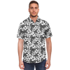 Aloha Net Short Sleeve Button Down Shirt - Black