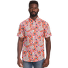 Hexabiscus Short Sleeve Button Down Shirt - Pink