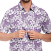 Aloha Net Short Sleeve Button Down Shirt - Purple