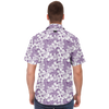 Aloha Net Short Sleeve Button Down Shirt - Purple