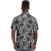 Hexabiscus Short Sleeve Button Down Shirt - Black