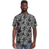 Hexabiscus Short Sleeve Button Down Shirt - Black