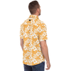 Aloha Net Short Sleeve Button Down Shirt - Orange