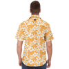 Aloha Net Short Sleeve Button Down Shirt - Orange