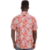 Hexabiscus Short Sleeve Button Down Shirt - Pink