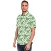 Aloha Net Short Sleeve Button Down Shirt - Green