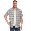 Lots&#39;o Languages Short Sleeve Button Down Shirt - Gray